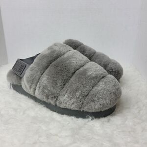 UGG Super Fluff Women’s Size 9 Slippers Shoes Gray Charcoal 1121751 G
